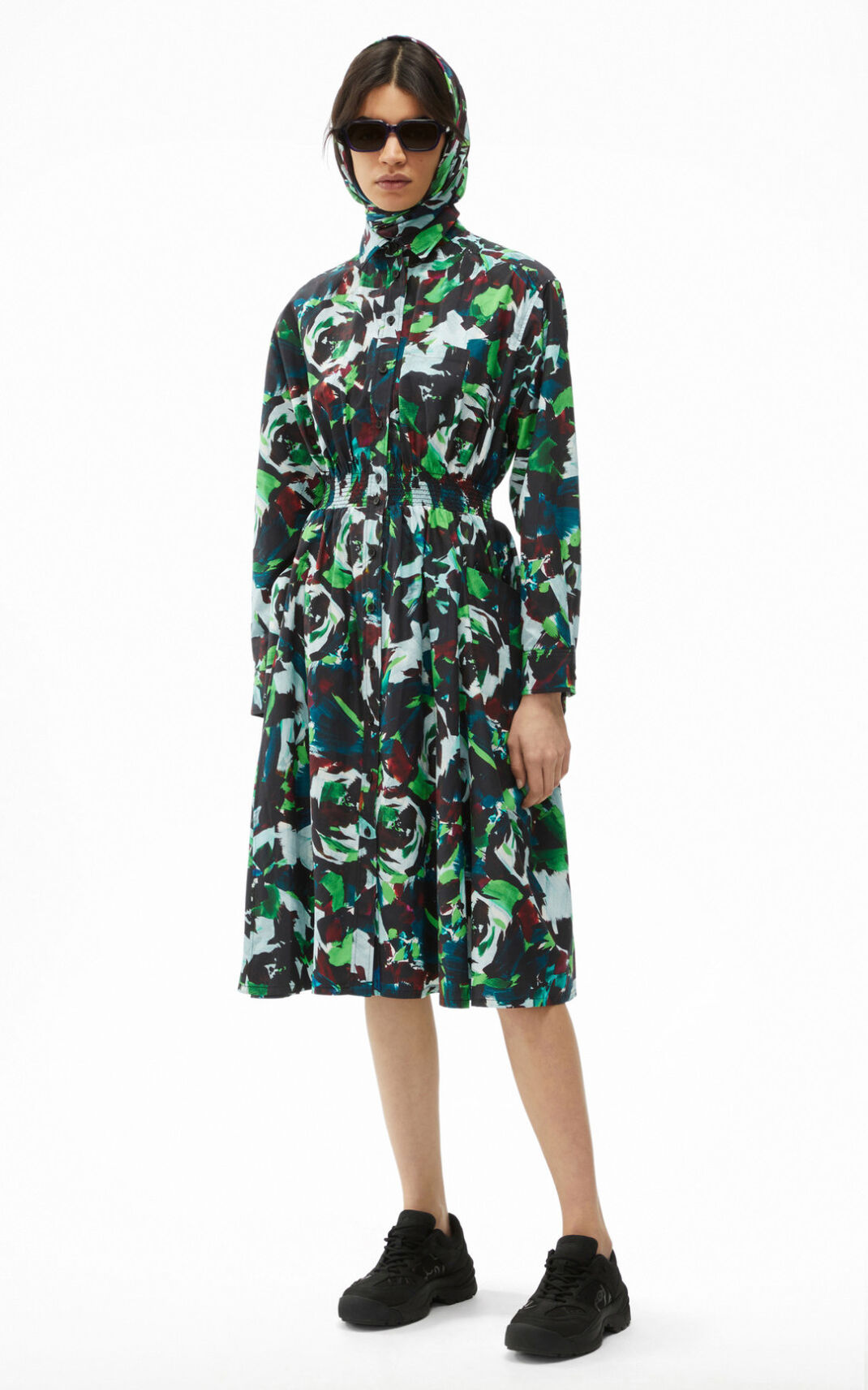 Vestidos Kenzo Archive Floral shirt Mujer Verde GIB148975